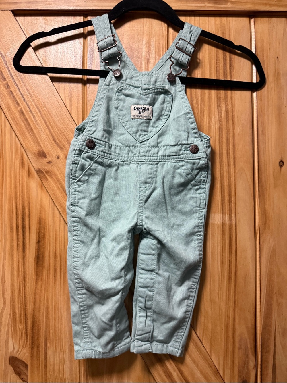 OshKosh B'gosh Light Mint Green Toddler Overalls